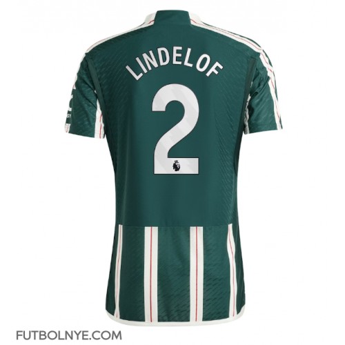 Camiseta Manchester United Victor Lindelof #2 Visitante Equipación 2023-24 manga corta